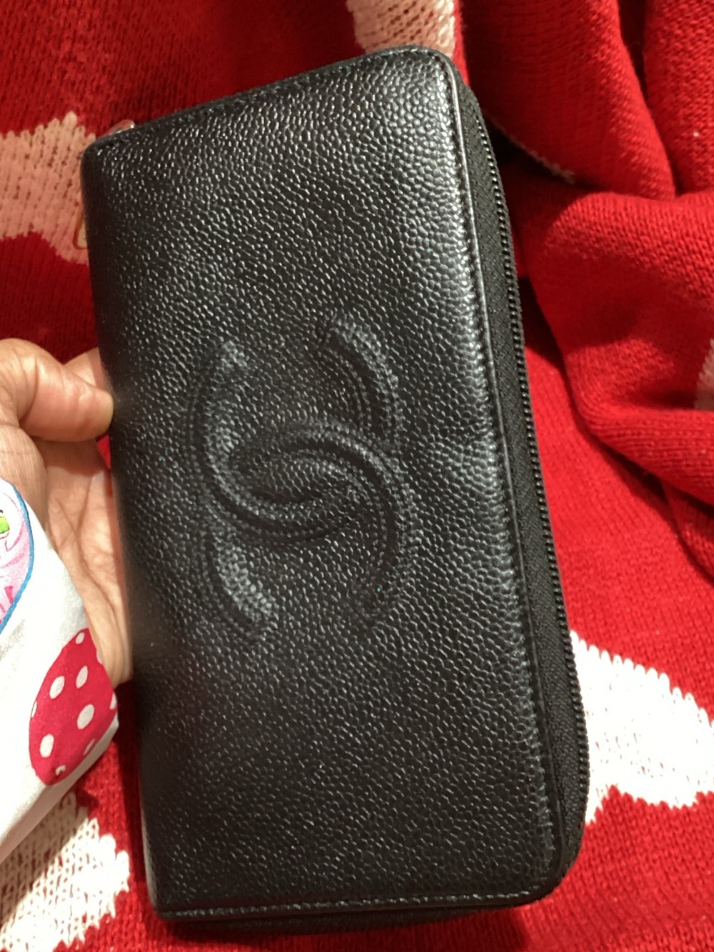 AUTHENTIC CHANEL Black Quilted CC Zip-Around Wallet Authentic - Picture 9 of 12